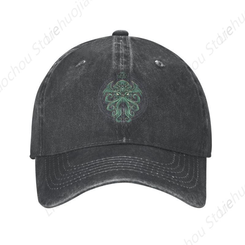 Fashion Cotton Great Cthulhu Baseball Cap for Unisex Women Custom Adjustable Adult Horror Movie Lovecraft Dad Hat Summer