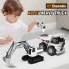 Non-Toxic Rc Excavator Dumper Truck 1/24 11Ch Remote Control Car Music Radio Control Car Engineering Vehicle Toys Christmas Gifts Children Kid