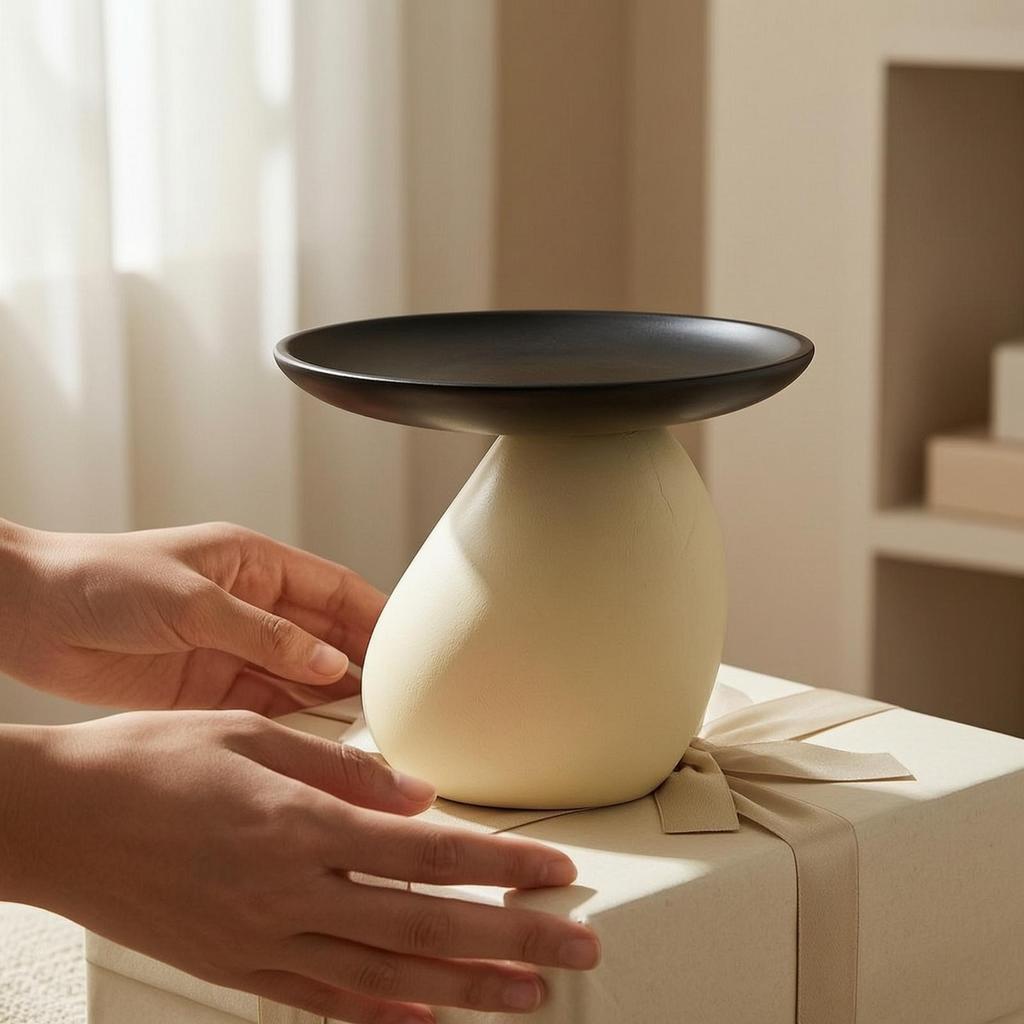 Tavă bijuterii chei cu Pedestal Organizator sculptural pentru birou pentru hol, Comodă, Noptieră