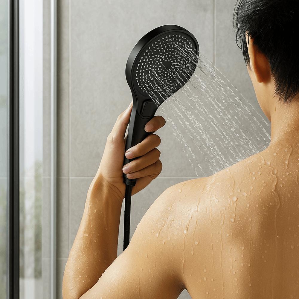 13cm Panel 3-Mode Shower Head Pressurized Technology Water-saving Shower Head  Bathroom Use
