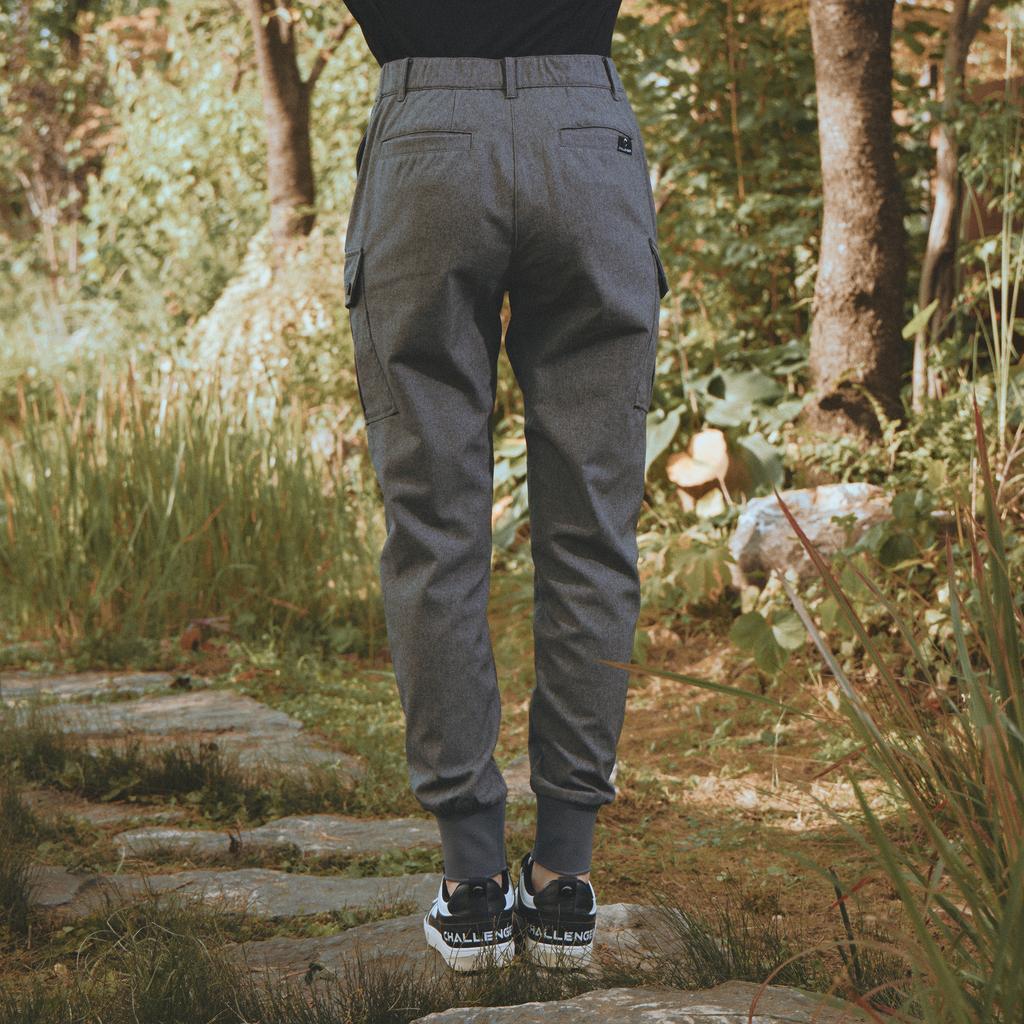 CHALLENGER Women'S Cargo Pocket Cut-Out Jogger Pants Charcoal