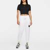 Nike Sportswear Essential Logo Print Mid-Rise Drawstring Joggers Women Bottoms White DM6184-100