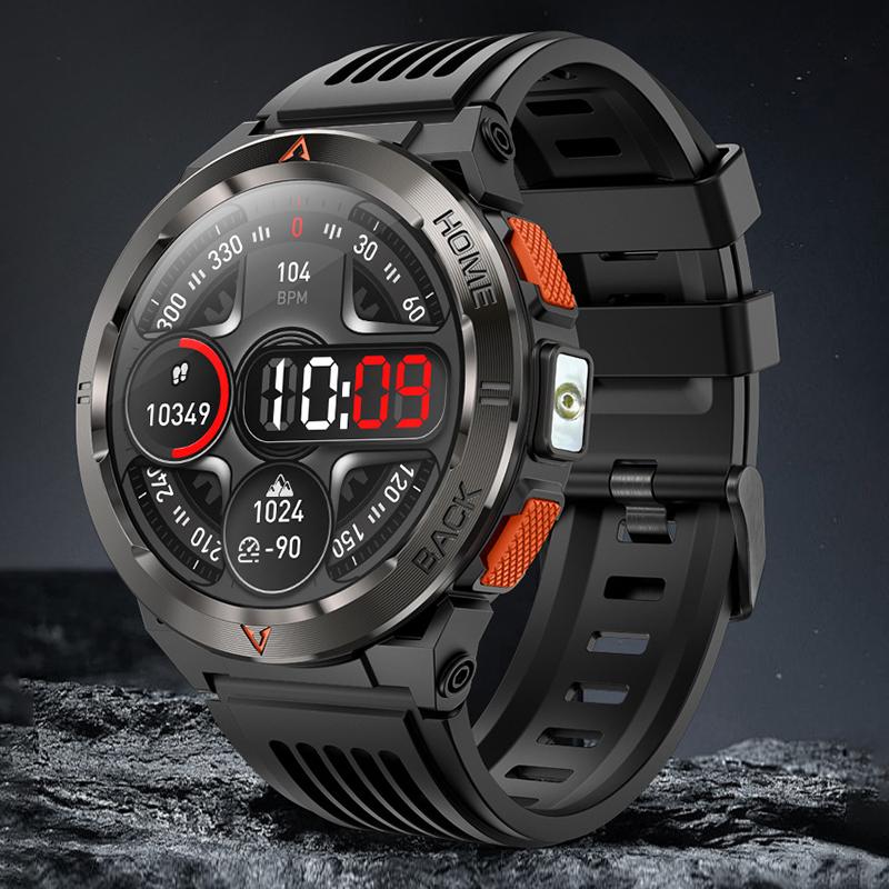 Smart Watch Bluetooth Call GPS Positioning Compass Flashlight Heart Rate Blood Pressure Waterproof Watch