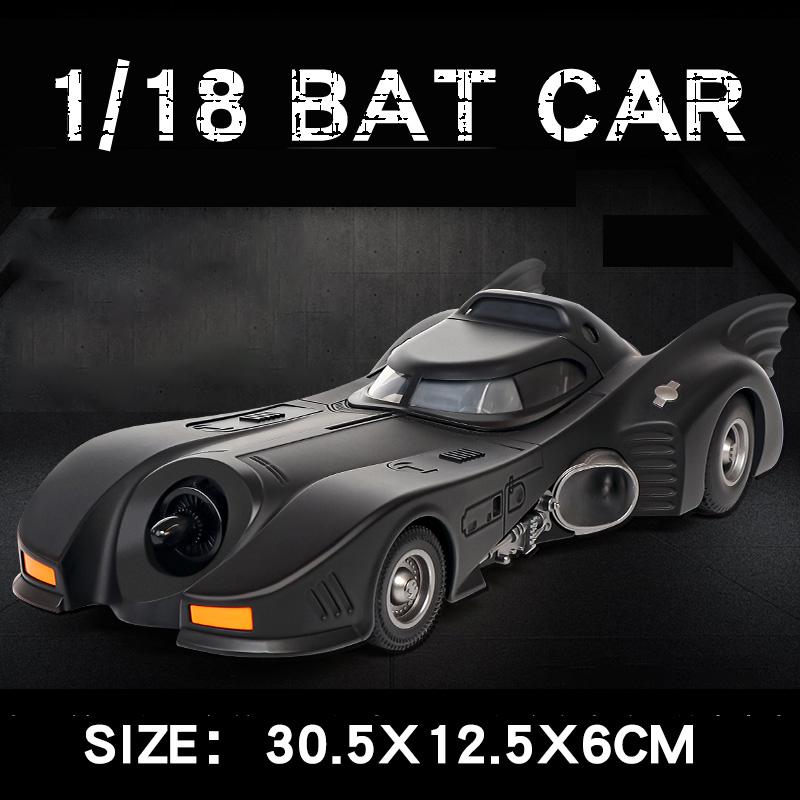 Large 1/18 Scale 1989 Batmobile Classic Tank Alloy Metal Diecast Model Car Sound & Light Collection Hobby Decorations Display Ornament
