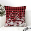 Snowflake-Themed Winter Home Decor Pictures Pillow Case Linen Pillow Case Sofa Home Decor Cushion Cover Cushion Cove