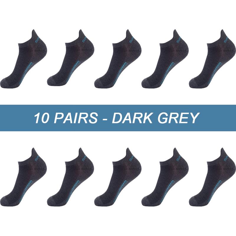 10 Pairs High Quality Men Socks Breathable Cotton Sports Boat Sock Mesh Casual Athletic Summer Thin Cut Short Sokken Size 38-45