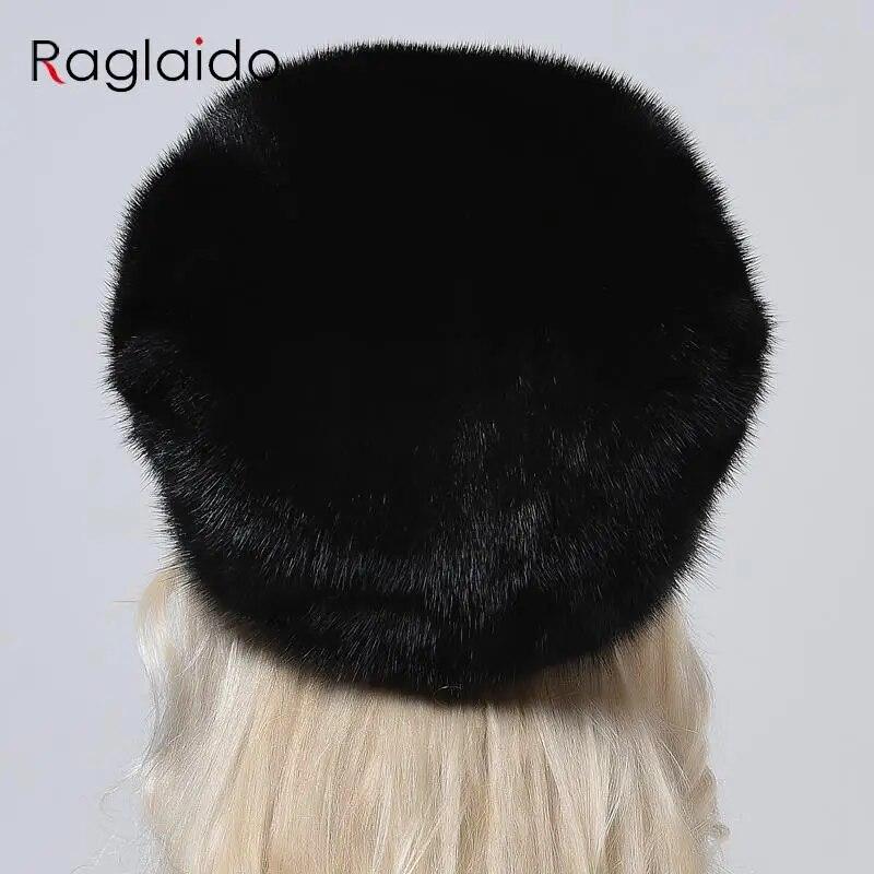 Winter Brim Hats For Women Ear Cover Luxury Domo Natural Mink Fur Cap High Quality Cold Cap Women Real Mink Fur Winter Fur Hats
