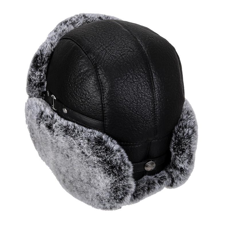 Winter Cold Hat Imitation Rabbit Hair Men's Riding Ear Protection Cotton Hat Piled Thickened Warm Hat