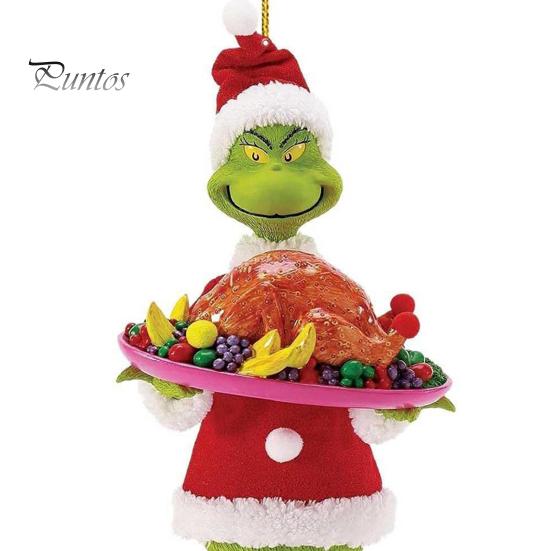 Vánoční zelený skřítek přívěsek Akryl 2D plochý závěsný ornament Santa oblek Zelený skřítek závěsný dekor pro ozdobu dveří na stromě