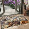 Creative Stone Texture Door Mat Simulated Pebble Soft Non-Slip Washable Kitchen Rug Bathroom Bedroom Entrance Home Decor Mat 1PC
