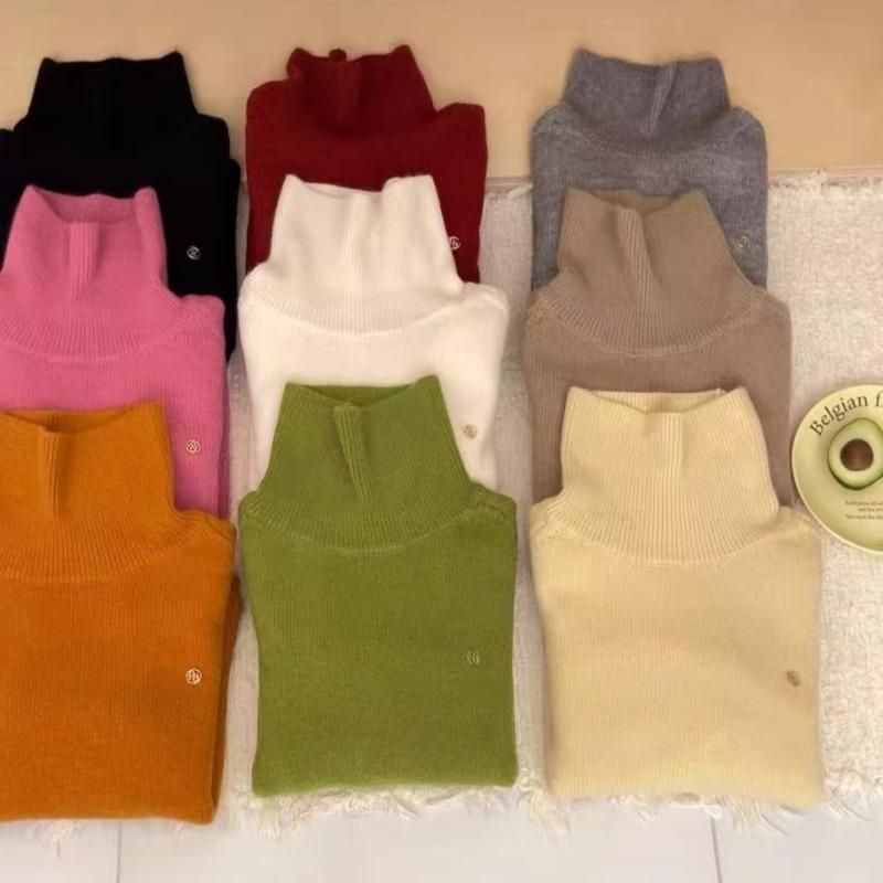 Lazy Wind Design Sense Soft Waxy Turtleneck Sweater Women's Autumn and Winter New Loose Thickened Warm Bottomed Knitted Sweater Top
