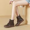 Women's Shoes, Retro Shoes, Thick-soled, Height-increasing, Round-toed Ankle Boots, Casual and Versatile Women's Boots
