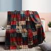 Soft & Warm Cozy Vintage Buffalo Plaid Flannel Throw Blanket - Ideal for Couch, Bed, Office, and Travel - Perfect Christmas