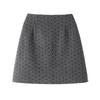 Women's High-Waisted Polka Dot Woolen A-Line Mini Skirt: Autumn/Winter, Anti-Exposure, Hip-Hugging, Slimming for Petite Sizes