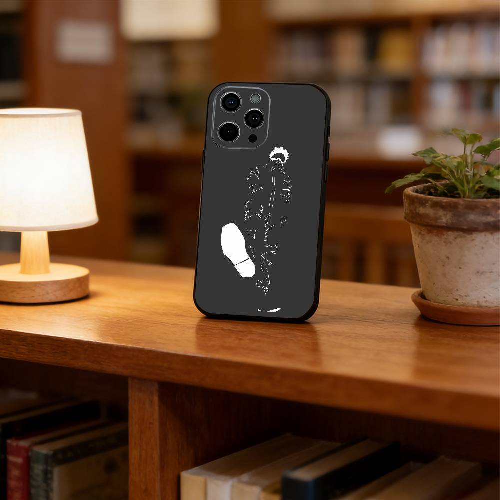 

Jujutsu Kaisen - Satoru Gojo Black Phone Case For iPhone 17,16,15,14,13,12,11 Plus,Pro Max,XS,Soft Silicone Black Cover iPhone12Pro