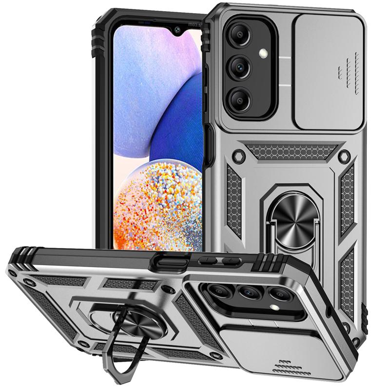 Pouzdro pro Samsung Galaxy A15 a15 slide s fotoaparátem, nárazuvzdorné, brnění, kryt pro Samsung A15 A 15 15A s magnetickým kroužkem a stojánkem, zadní kryt