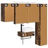 Bathroom Furniture Set 5 pcs Smoked Oak