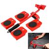 5Pcs/Set Furniture Lifter Mover Tool with Crowbar Heavy Duty Furniture Mover with 4 Wheels Household Appliance Roller Furniture Moving Dolly Slider