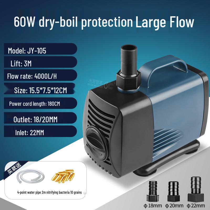 High-Power Amphibious Submersible Aquarium Pump for Filtration and Circulation