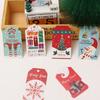 With Rope Santa Claus Gift Wrapping Christmas Paper Tags Xmas Decorations Hanging Label Gift Cards