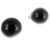 Les Trésors De Lily [K9625] - Gold Plated 'Mineralia' Onyx Earrings 6 Mm