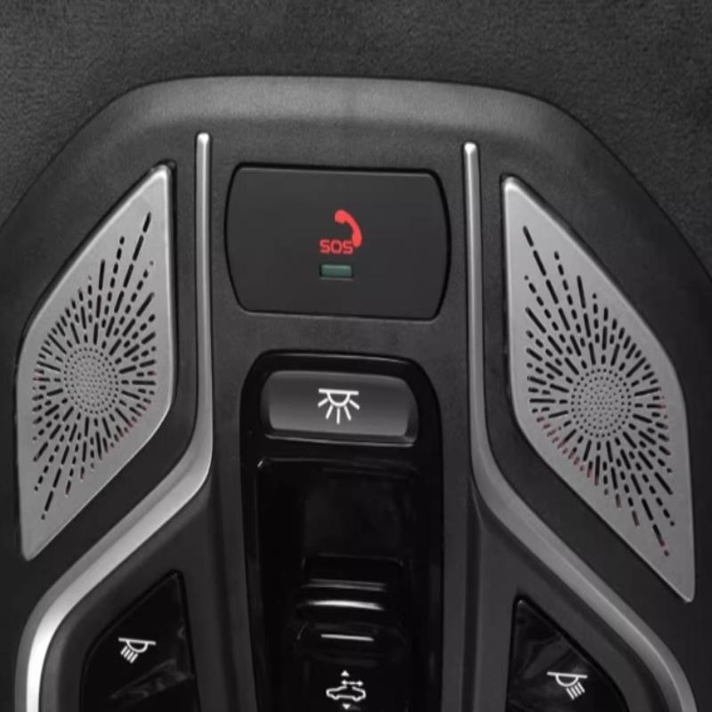 For Geely Monjaro KX11 -2024 Grand Koleos 2025 Decoration Accessories Steel speaker horn Cover 4 Door roof Loudspeaker Cover