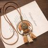 Bohemian Long Tassel Necklace Vintage Niche Exotic Wooden Sweater Chain Women's Accessories