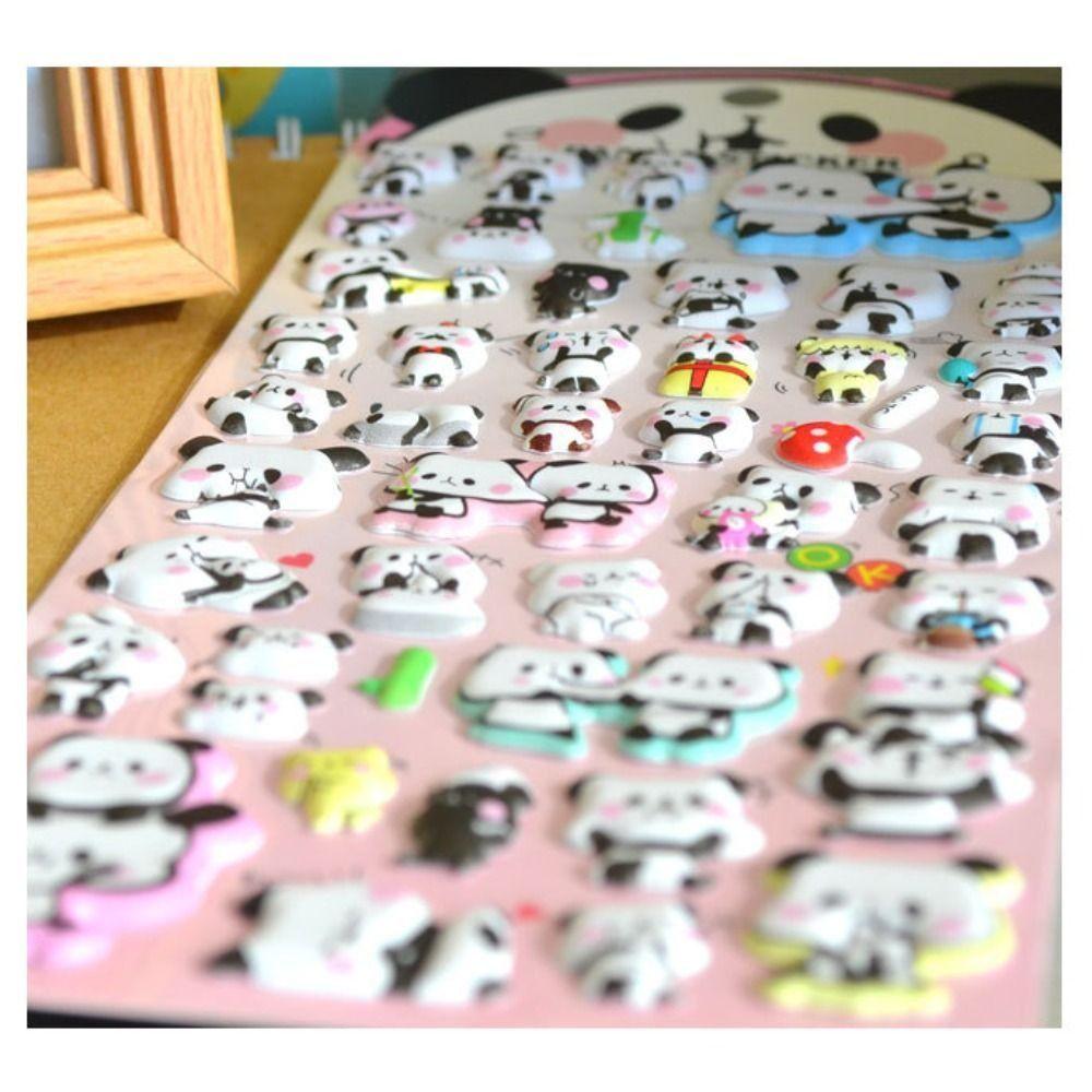 Gift Box Panda Sticker Strawberry Bear Goo Card Stickers  Skateboards Luggage Suitcases Decor