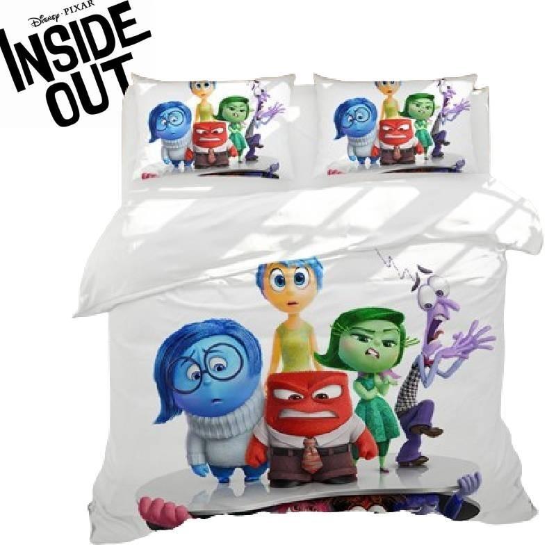 Entzückendes Alles steht Kopf 2 Bettwäsche-Set für Kinder Cartoon Anime Druck Weich und gemütlich