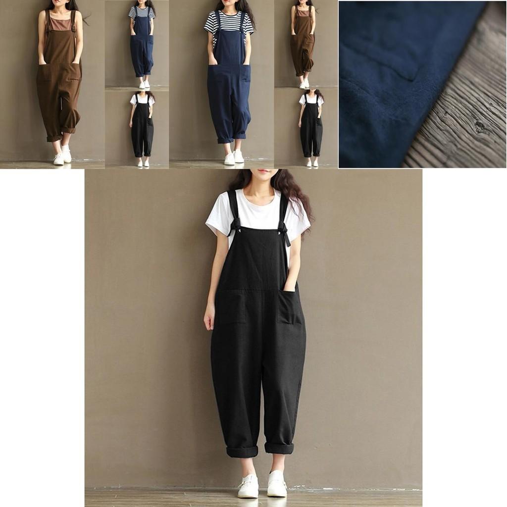 Stylish Womens Loose Jumpsuit With Comfortable Sleeveless Design And Wide Leg Fit