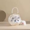 Plush Cat Ragdoll Single Shoulder Crossbody Bag Round Handbag Fashion Women