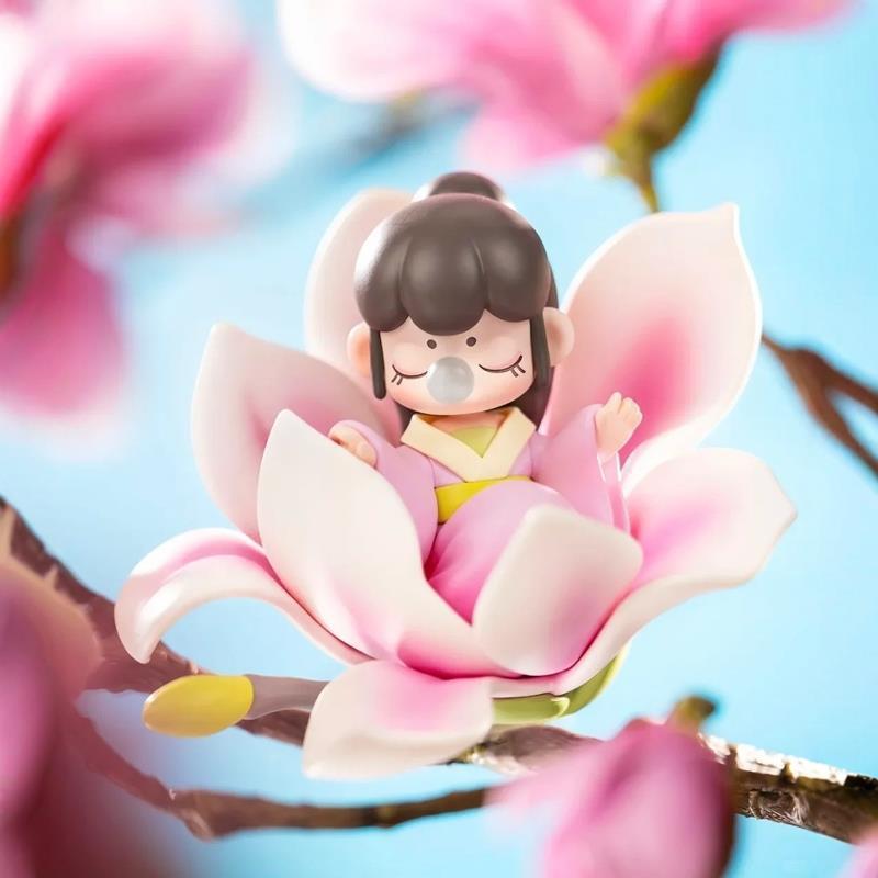 Jade Hairpin Snow Lotus Cherry Blossom Figurine Toy - Chinese Style Gift for Girls
