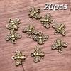 20 Bohemian style bee pendants, DIY handmade jewelry accessories, made of zinc alloy material, necklace, bracelet, earring produ