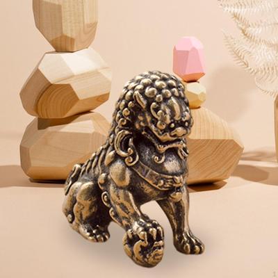 Mosazná figurka čínského lva pro domácí dekoraci