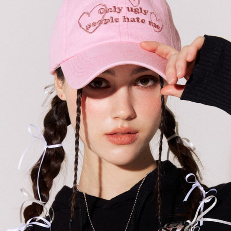 LOTS YOU lotsyou_Only Ugly People Hate Me Ball Cap Charcoal