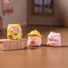 PVC Mini Pig Figurine Handmade Craft Lucky Charm Desktop Car Interior Decors Table Top Mini Garden Arrangements