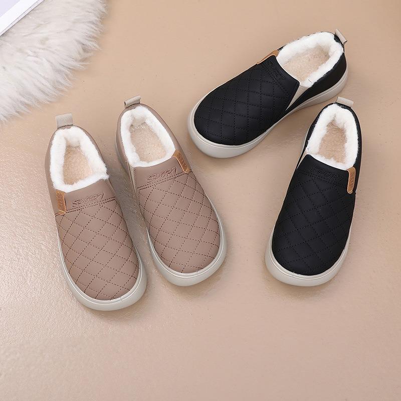 Women's Genuine Sheepskin Winter Boots Beijing Style, Slip-Resistant Thick Sole Slip-On Snow Booties, Plush Lined Warm Comfortable Ankle Boots