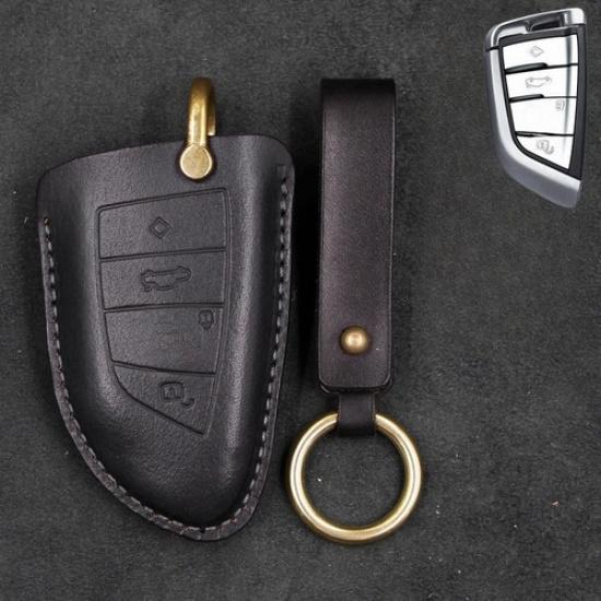 Genuine Leather Car Key Fob Case Cover For BMW 4 5 6 7 F15 X2 X3 X4 X5 X6 X7 X5M