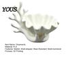 Matte Texture Jewelry Tray 3D Printed Shell Shape Dish Tray, Ocean Wave Organizer with Grooved Design, Ring Earring Holder Vanity Earrings