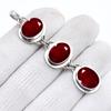 Ruby - Dyed Quartz 925 Sterling Silver Pendant V4025, Red Pendant, Oval Pendant, Valentin's Day Gift, Gift For Her, Birthday Gift, Handmade Jewelry, S