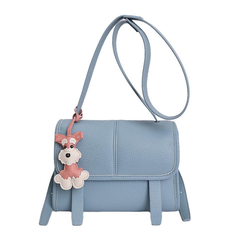 

Casual hand-carried messenger bag women s 2026 spring new super fire exquisite texture shoulder messenger bag without pendant синий
