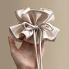 Hair Tie Double Layer Pleated Bowknot Design Hair Band Adjustable Elastic Hair Rope Soft Non-Slip Hair Accessory