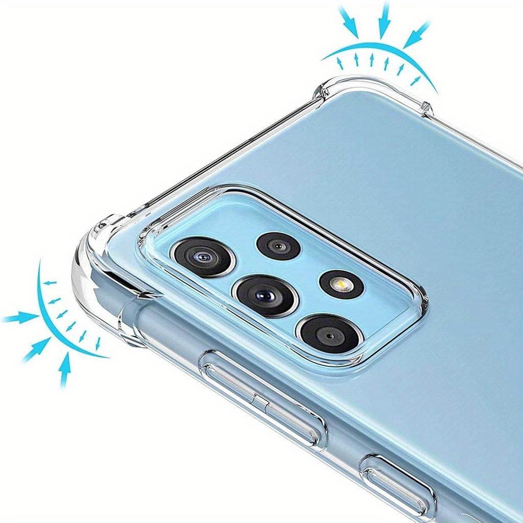 Transparent TPU Shockproof Protection Phone Case For Samsung For Galaxy A52S/A52/A53/A32/A33/A34/A50/A50S/A51-Clear