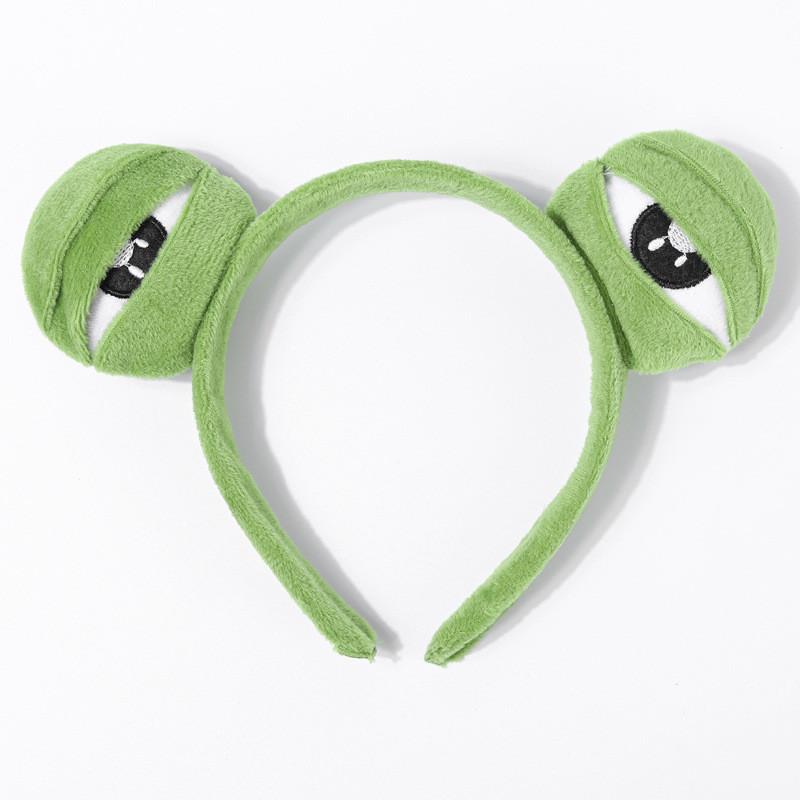 Simple Cartoon Star Style Hairband With Bear Ears Butterfly Knot Pink
