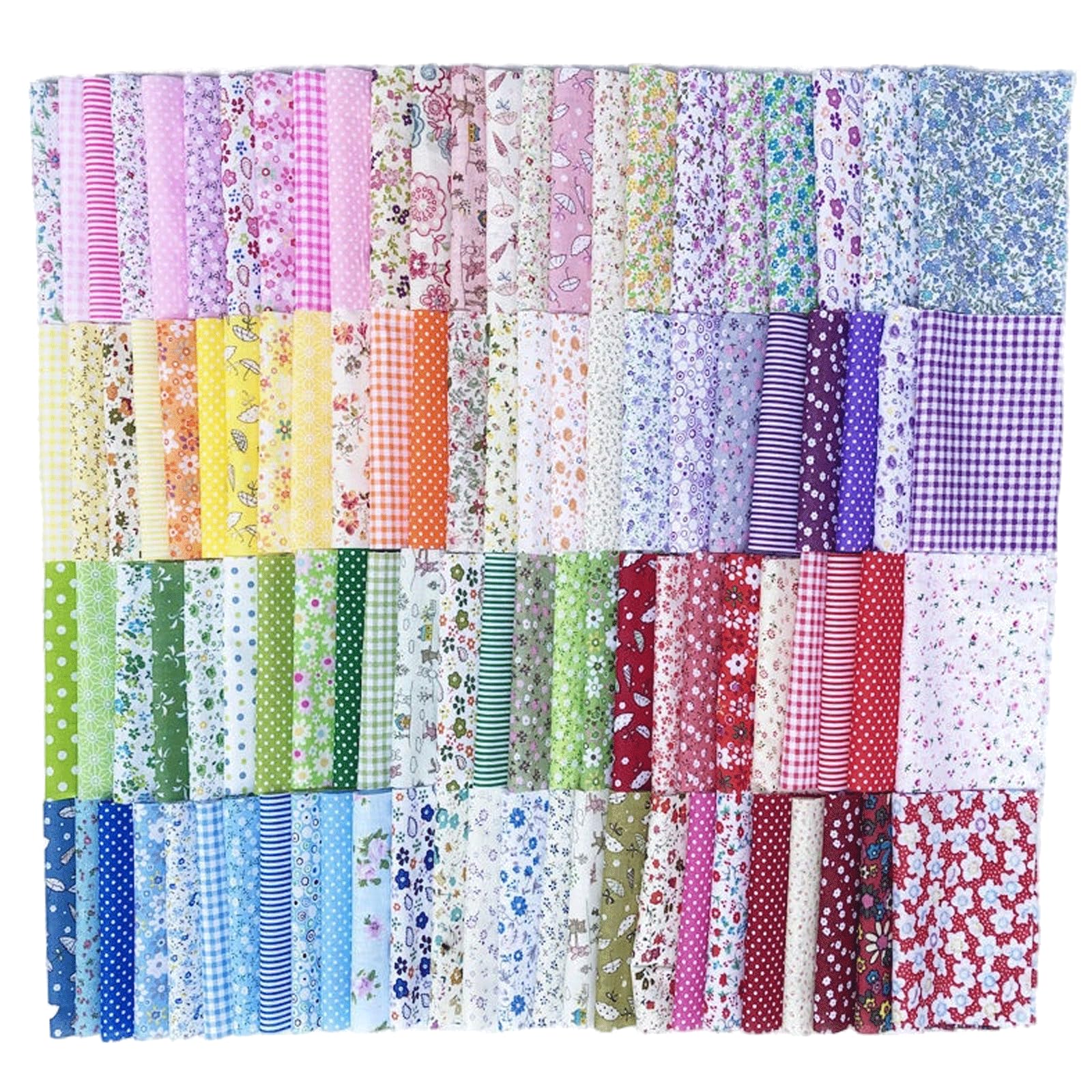 

Cute Cotton Fabric Scraps Set of Patchwork Print Floral Decorative Patchwork Nordic 20x15cm Squares of 20/50, Print, 100% Cotton, Fabric, Style, DIY,