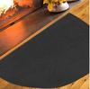 Semi-circular Fireplace Fireproof Mat Wood Stove Fiberglass Carpet Protection Silicone Flame-Retardant Insulation Pad 100/80cm