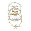 3Pcs Seaside Bohemian Starfish Shells Bracelets Set for Women Gold White Color Rice Beads Bracelets Summer Beach Jewelry Gifts
