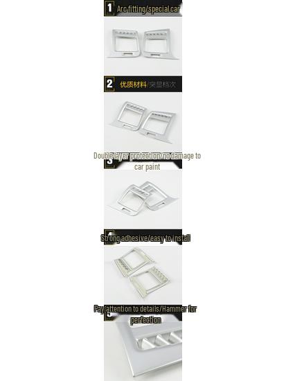 Fits 17 Models GM8: Left/Right Air Outlet Decorative Frame & Center Console Dashboard A/C Outlet Trim.