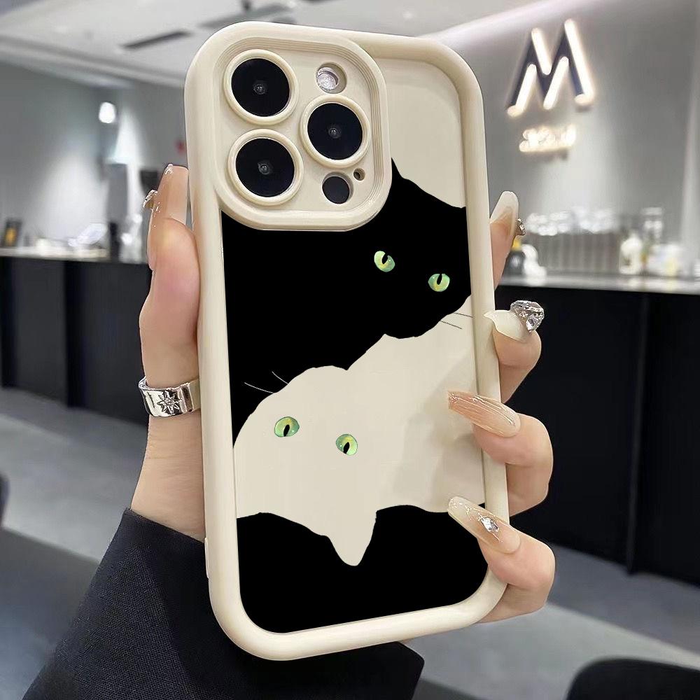 Cute Black Cat Phone Case for Xiaomi Redmi Note 14 13 12 12S 11 11S 10 9 Pro Plus A5 A3 14C 13C 12C 10C 9C 4G 5G Soft Cover