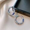 1 Paire de Boucles d'Oreilles Émail Bleu, Attaches d'Oreilles Rétro de Niche Luxe Léger, Boucles d'Oreilles Exquises Haut de Gamme Avec Boucles d'Oreilles